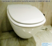 Asiento inodoro SUSPENDIDO EUROPA Tapawc Fijo Compatible Porsan/Sangra