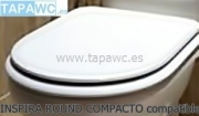Asiento inodoro INSPIRA ROUND COMPACTO compatible fijo tapawc Roca