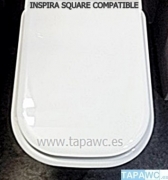 Asiento inodoro INSPIRA SQUARE compatible fjo tapawc Roca