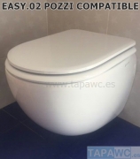 Asiento inodoro EASY.02 tapawc compatible Amortiguado Pozzi Ginori