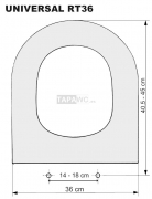 Tapa inodoro  RECTO RT36 DMF tapawc standard
