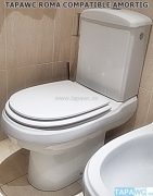 Asiento inodoro ROMA Tapawc Compatible Porsan Sangra AMORTIGUADO